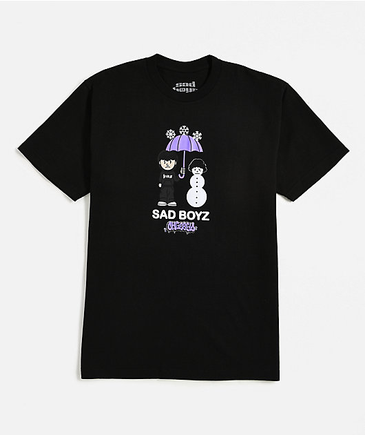 SADBOYZ by Junior H x OTXBOYZ Snowman Black T-Shirt