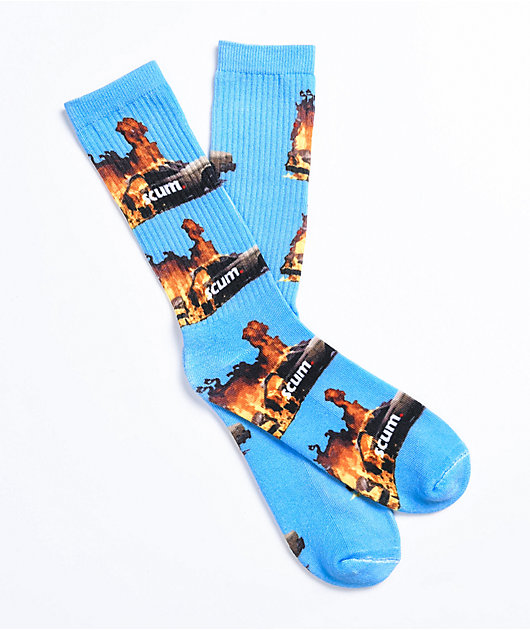 SCUM Ignition Blue Crew Socks