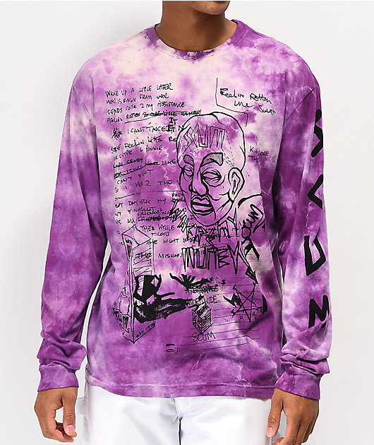 purple and white tie dye shirts