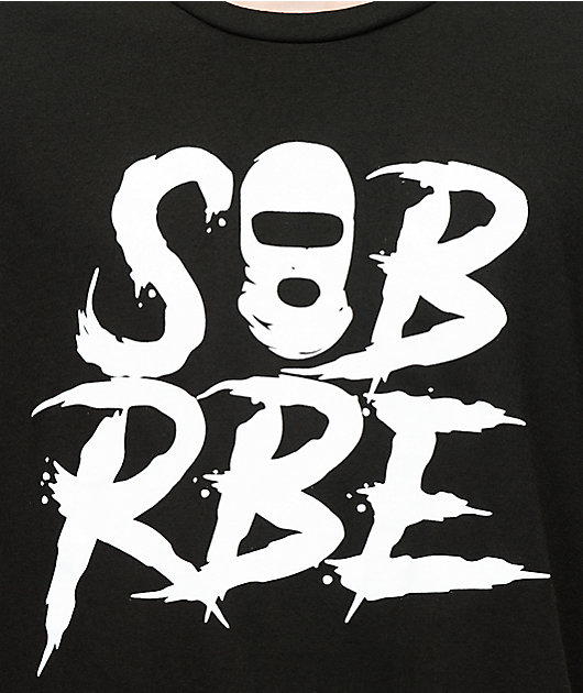 SOB x RBE Ski Mask camiseta negra y blanca