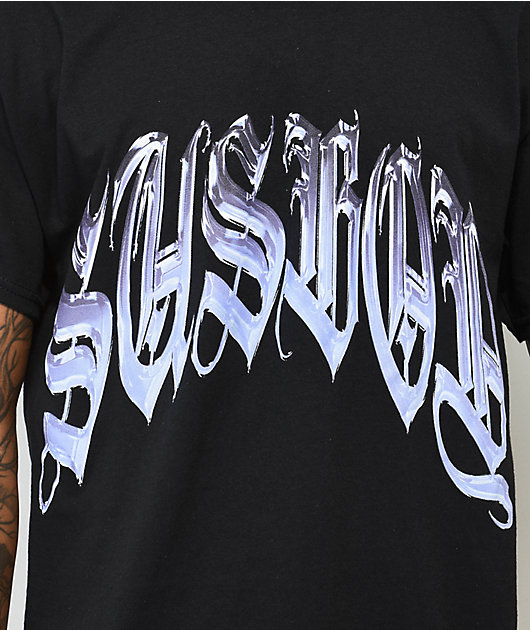 SUS BOY Black Letter Black T-Shirt