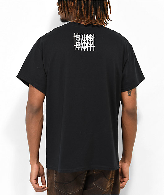 SUS BOY Black Letter Black T-Shirt