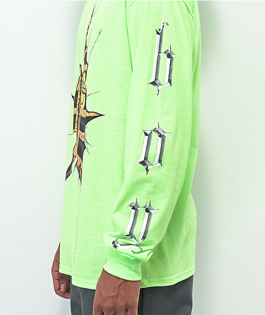 SUS BOY Chest Cavity camiseta Manga larga verde neón