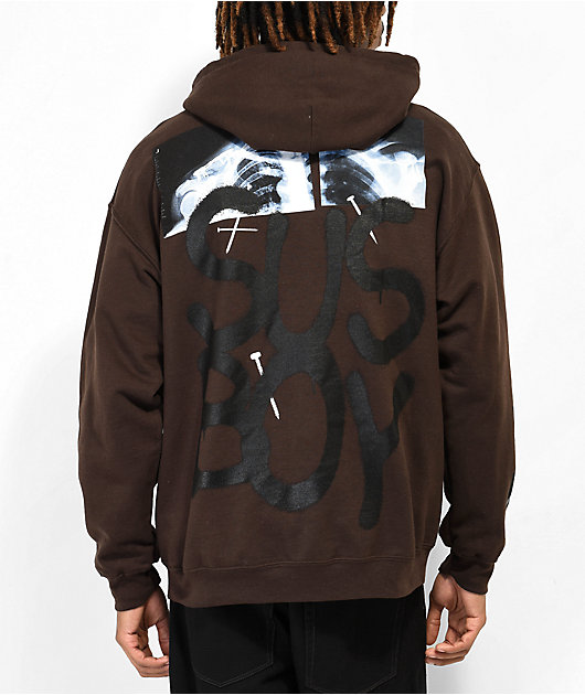 SUS BOY X Ray Dark Brown Hoodie Zumiez