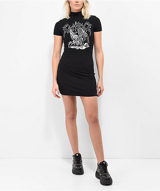 SWIXXZ Best Wishes Black Buckle Dress | Zumiez
