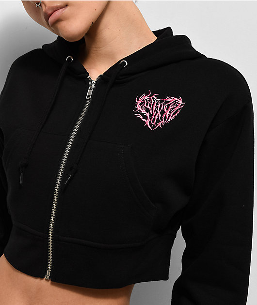 SWIXXZ Centipede Black Crop Zip Hoodie | Zumiez SWIXXZ Centipede Black Crop Zip Hoodie | Zumiez