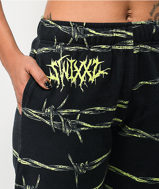 green jogger sweatpants