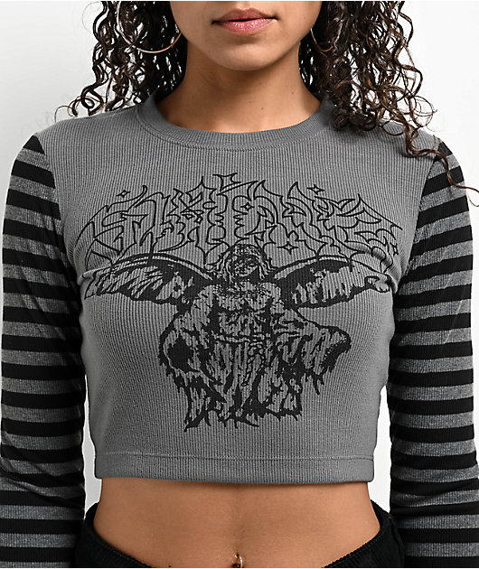 SWIXXZ Heavenly Grey Stripe Long Sleeve T-Shirt | Zumiez