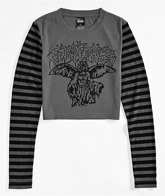 SWIXXZ Heavenly Grey Stripe Long Sleeve T-Shirt | Zumiez