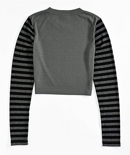 SWIXXZ Heavenly Grey Stripe Long Sleeve T-Shirt | Zumiez