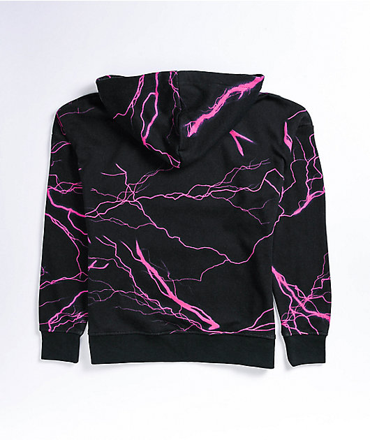 SWIXXZ Lightning Black & Pink Hoodie
