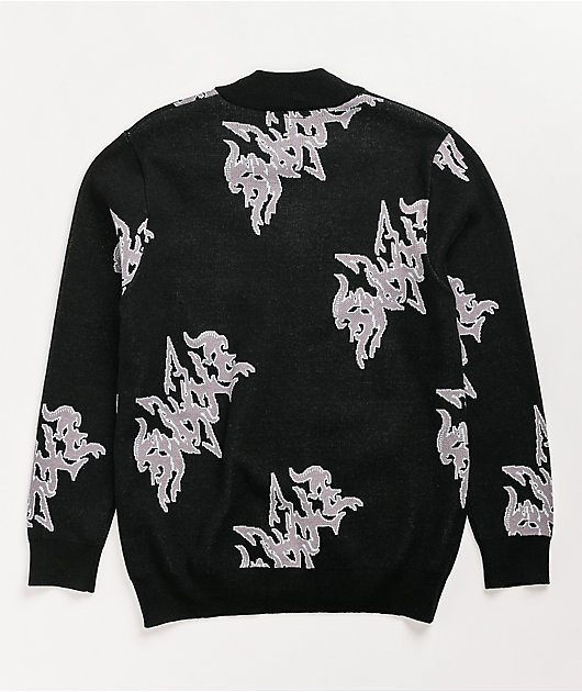 SWIXXZ Penta Logo Black Cardigan