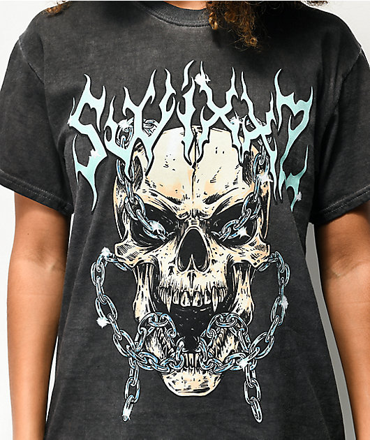 SWIXXZ Shackled Skull Black T-Shirt