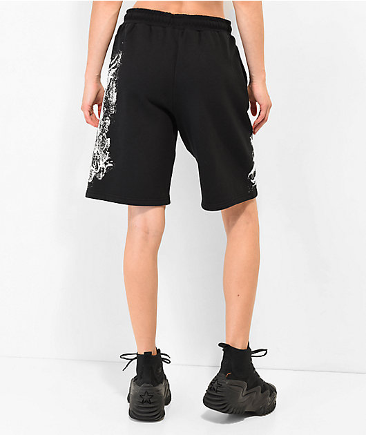 SWIXXZ Skull Pile Black Sweat Shorts