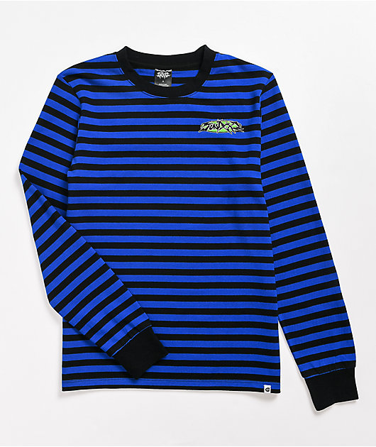 blue and white striped shirt long sleeve