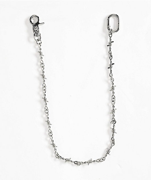 Saint Midas Barbed Wire Silver Pocket Chain | Zumiez