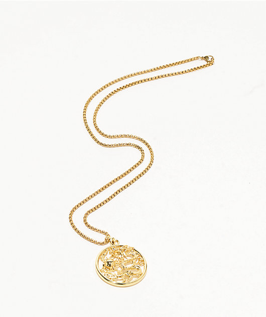 Saint Midas Golden Dragon 24" Necklace