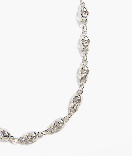 Saint Midas Skull Silver Pocket Chain