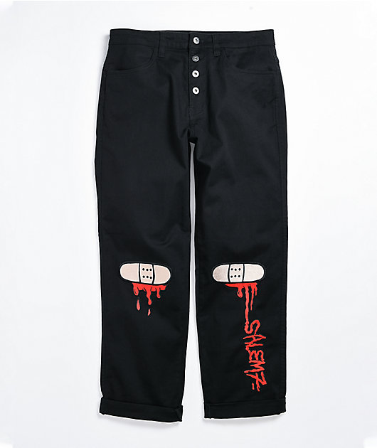 Salem7 Bandage Black Denim Jeans