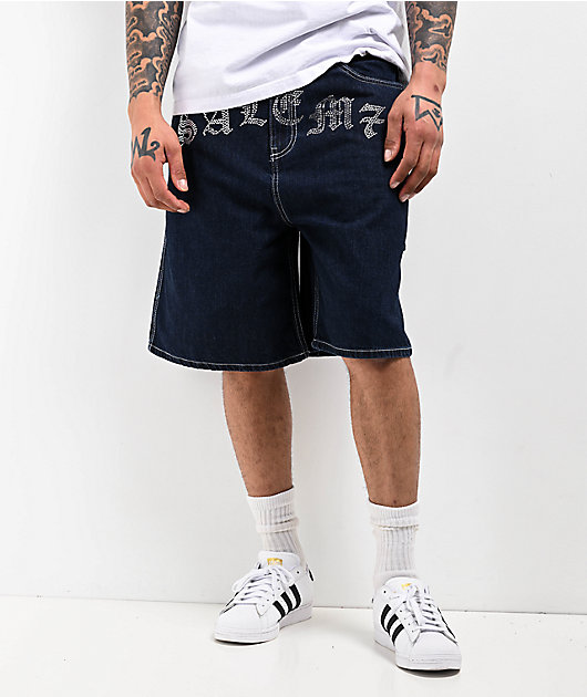 Salem7 Blingy Jorts Blue Denim Shorts | Zumiez