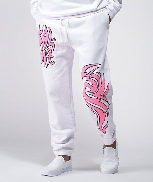 Salem7 Chenille White Sweatpants Zumiez