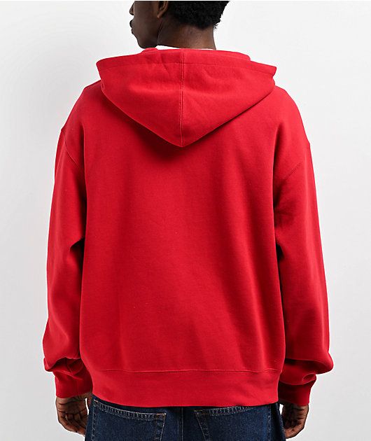 Salem7 Duality Red Zip Hoodie