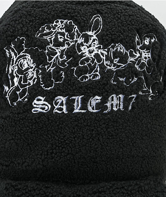 Salem7 Furever Friends Black Sherpa Backpack