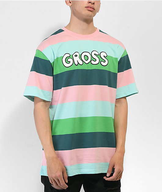 Salem7 Gross Pink & Green Stripe T-Shirt | Zumiez