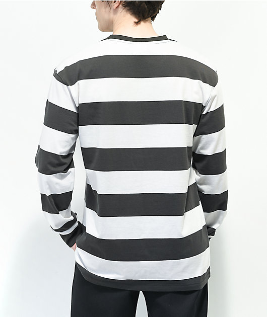 Salem7 Hoodbat Black & White Stripe Long Sleeve T-Shirt | Zumiez