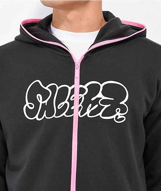 Salem7 Mohawk Black & Pink Zip Hoodie | Zumiez