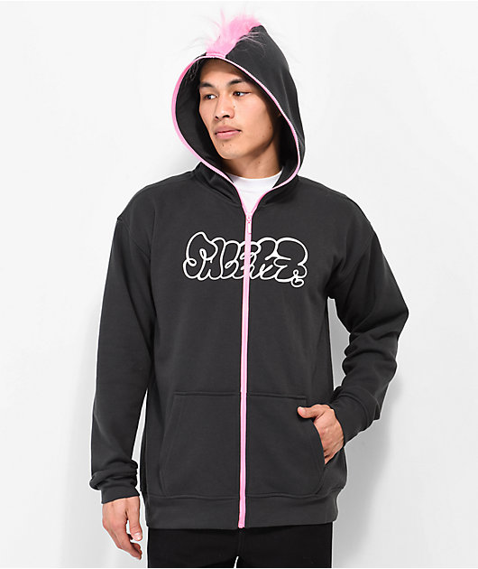 Salem7 Mohawk Black & Pink Zip Hoodie | Zumiez