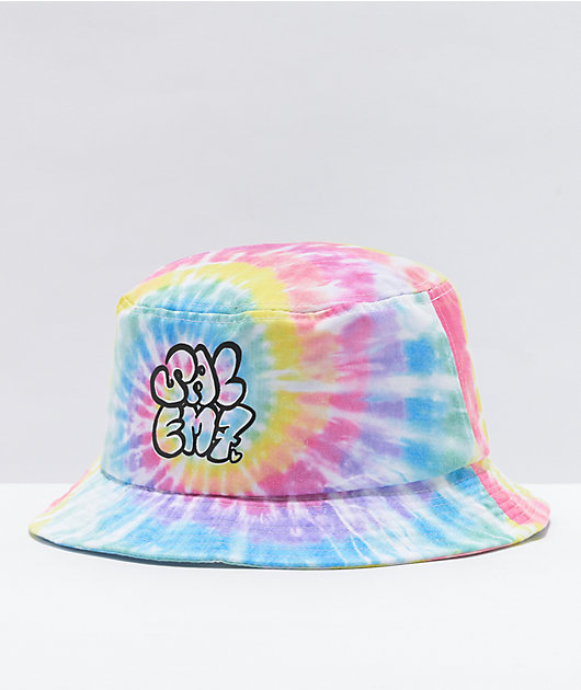 Salem7 Rainbow Tie Dye Bucket Hat