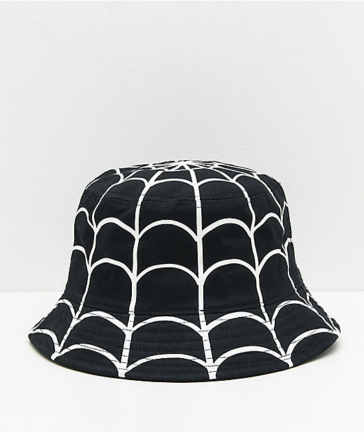 Salem7 Spider Web Black Bucket Hat