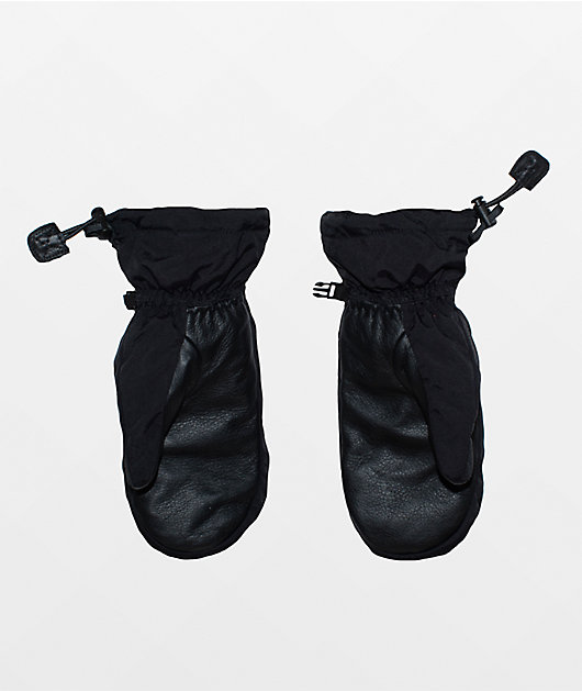 Salmon Arms Classic Black & Black Snowboard Mittens | Zumiez