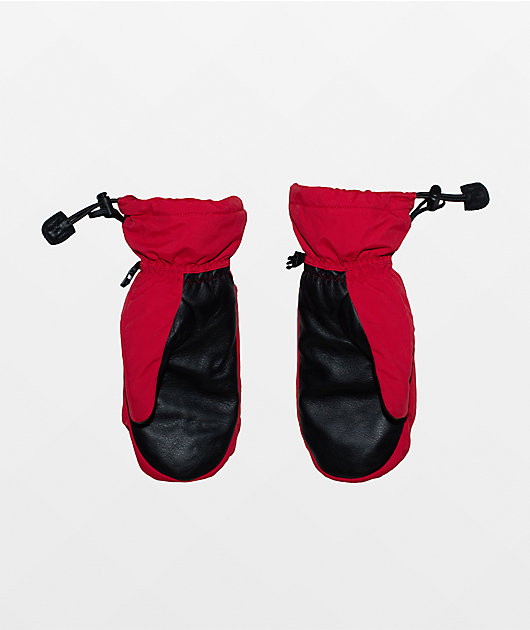 Salmon Arms Classic Red & White Stripe Snowboard Mittens | Zumiez