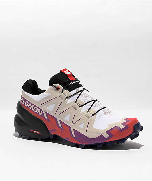 Speedcross 6 White, Sparkling Grape Fiery Red Shoes