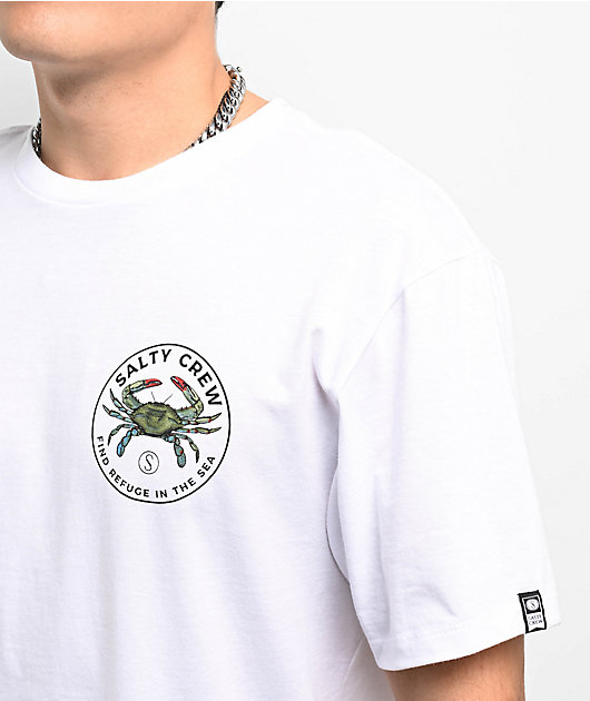Salty Crew Blue Crabber White T-Shirt