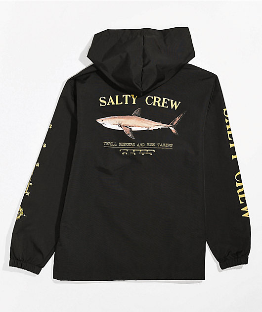Salty Crew Boys Bruce Black Windbreaker Jacket
