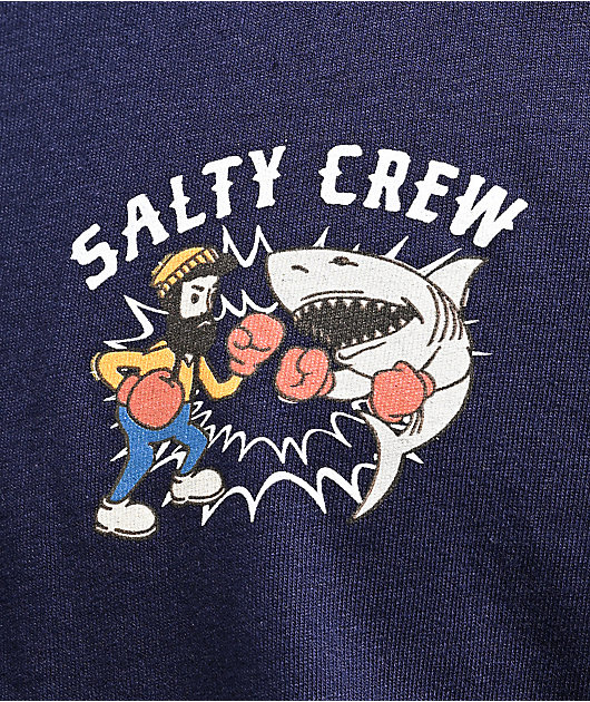 Salty Crew Fish Fight Navy T-Shirt