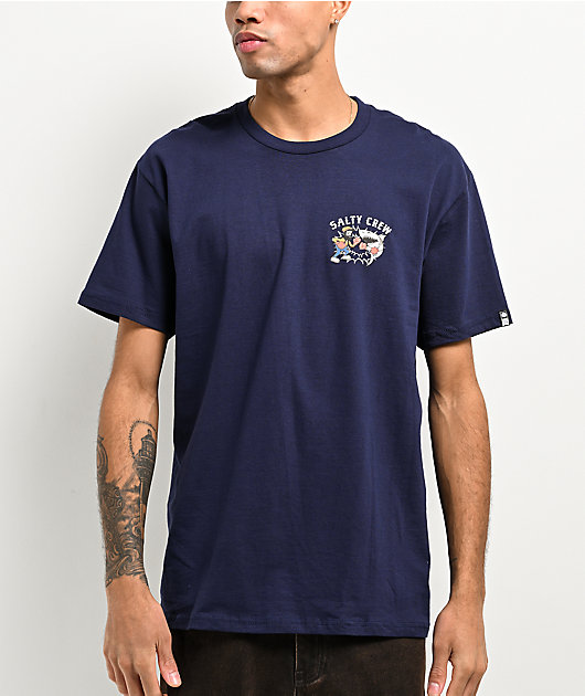 Salty Crew Fish Fight Navy T-Shirt