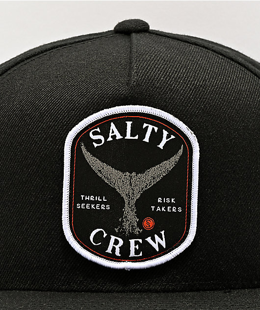 Salty Crew Fishstone Black Snapback Hat