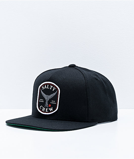 Salty Crew Fishstone Black Snapback Hat