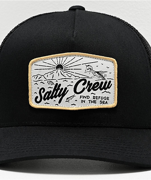 Salty Crew Frenzy Retro Black Trucker Hat 