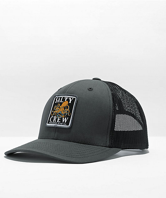 Salty Crew Ink Slinger Retro Grey & Black Trucker Hat