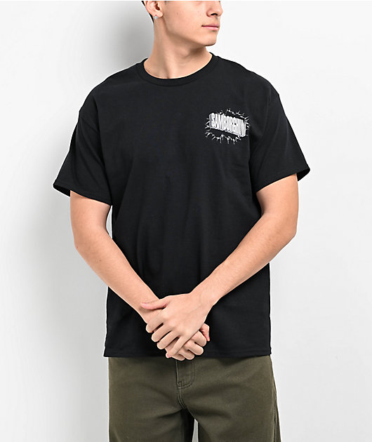 Samborghini Crack Skull Black T-Shirt