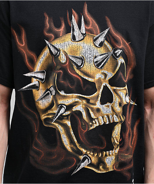 Black t shirt with skull hotsell