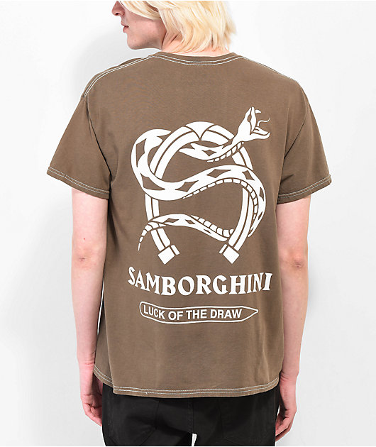 Samborghini Logo Camiseta Marrón