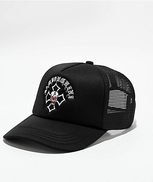 Samborghini Skull Cross Black Trucker Hat | Zumiez