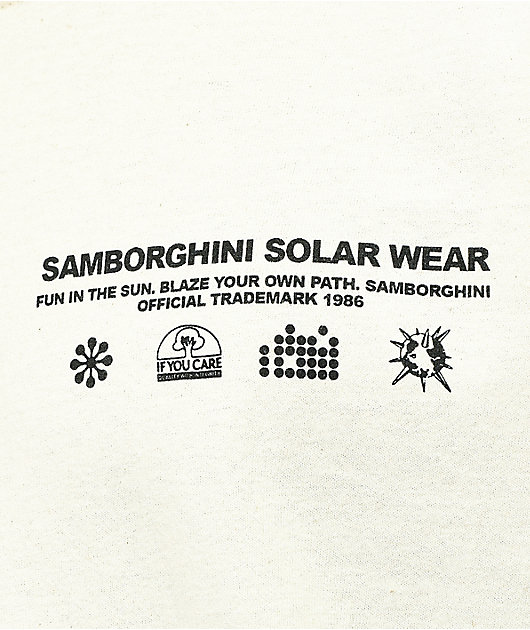 Samborghini Skull Sun Natural T-Shirt