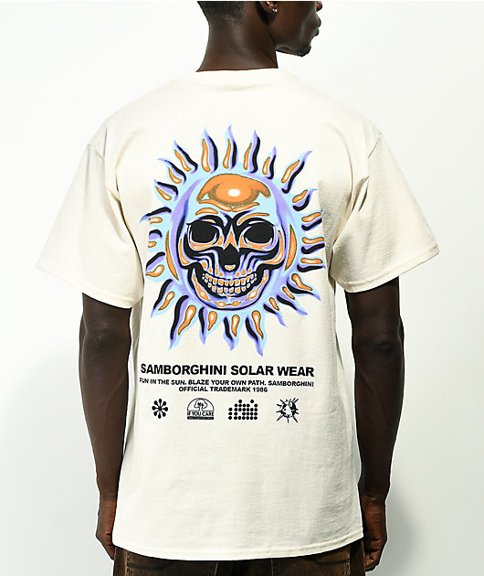 Samborghini Skull Sun camiseta color natural
